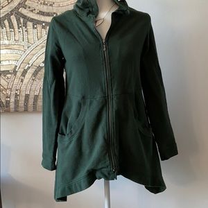 Dark Green Zip up Hoodie Sweatshirt